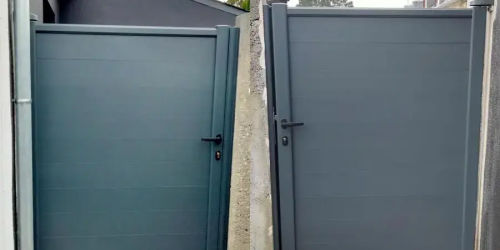 Pose d'un portillon de jardin en aluminium